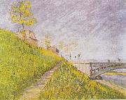 Vincent Van Gogh Seine-shore at the Pont de Clichy France oil painting artist
